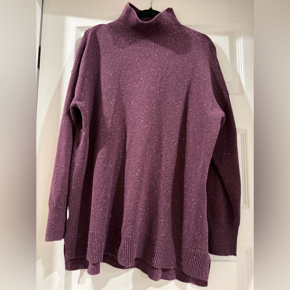 LOFT Rich Purple Turtleneck Sweater